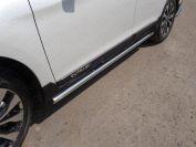 Пороги труба 60,3 мм для Subaru Outback V 2014 (Субару Аутбек 5 2014), ТСС SUBOUT15-10, TCC Тюнинг