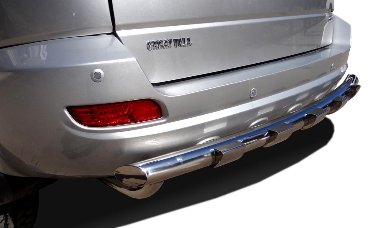 Защита заднего бампера с зубьями для автомобиля HAVAL H5 2020 арт. GWH5.20.24