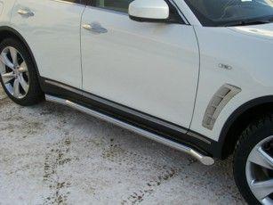 Пороги труба d76 вариант 1 для Infiniti FX35/FX50, Slitkoff IFT-0002831