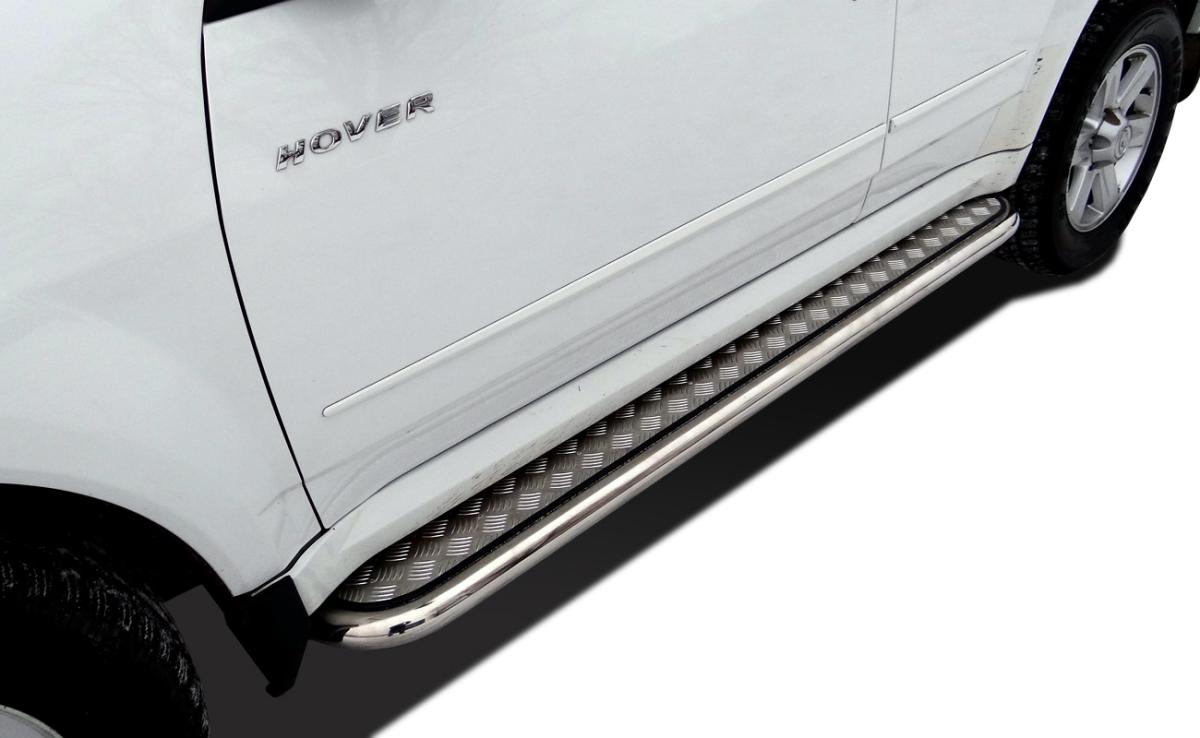 Пороги с накладным листом для автомобиля HAVAL H5 2020 арт. GWH5.20.41