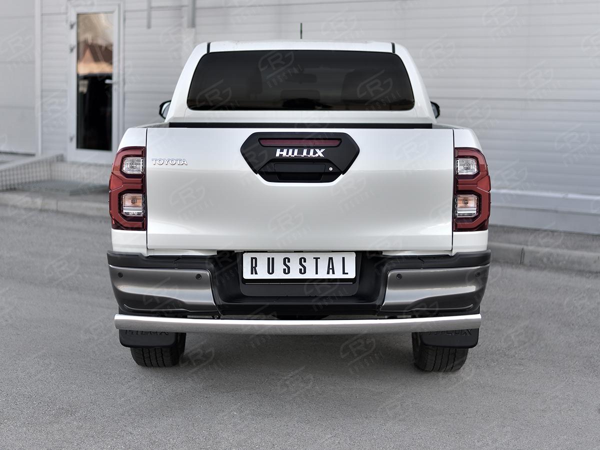 TOYOTA HILUX BLACK ONYX 2020- Защита заднего бампера d75х42 дуга THBOZ-003517