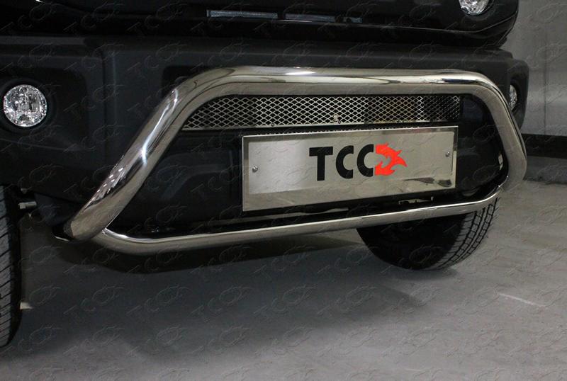 Защита передняя (кенгурин) 60,3/75 мм для автомобиля Suzuki Jimny 2019- TCC Тюнинг арт. SUZJIM19-14
