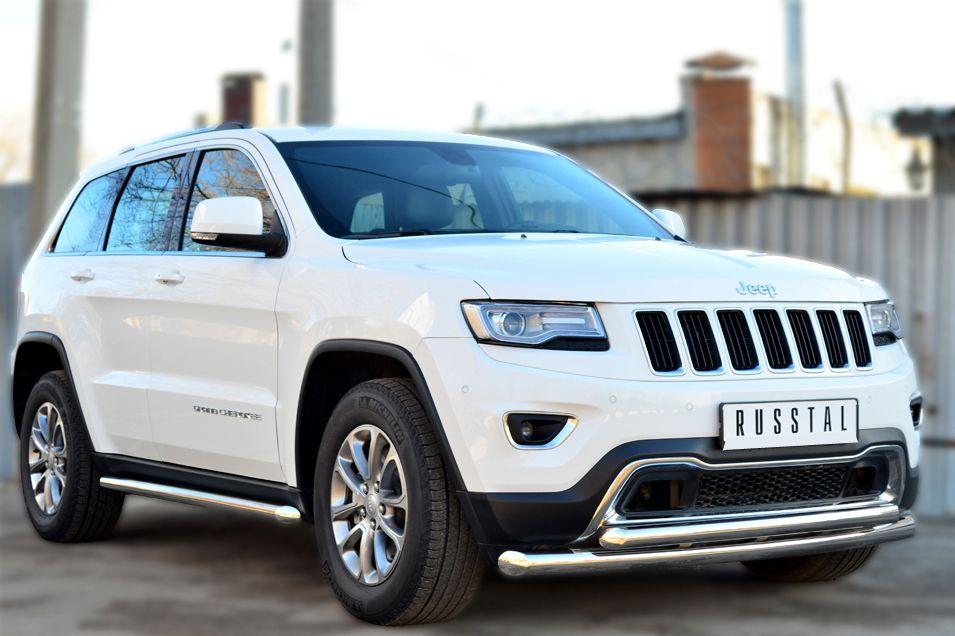 Защита порогов d57 вариант 1 для Jeep Grand Cherokee 2013, Slitkoff JGCT-0015291