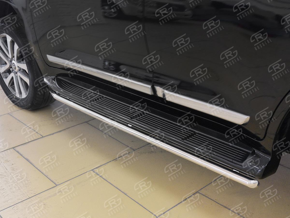 Защита порогов d42 TLCT-003119 для автомобиля TOYOTA LAND CRUISER 200 2018 EXECUTIVE LOUNGE, Slitkoff