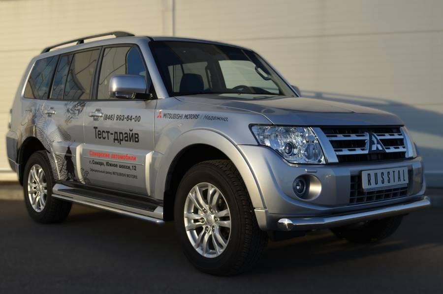 Защита переднего бампера d76 для Mitsubishi Pajero 4 2012, Slitkoff MP4Z-001036