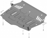 Защита стальная Мотодор (Двигатель, Коробка переключения передач), 2 мм,  Honda Accord VIII  2008-2012 арт. 70816