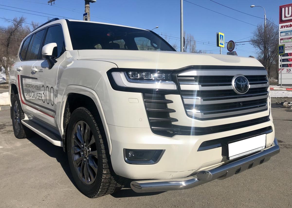 Защита переднего бампера (G)        для автомобиля TOYOTA Land Cruiser 300 2021 (Юбилейная) арт. TLCU300.21.05