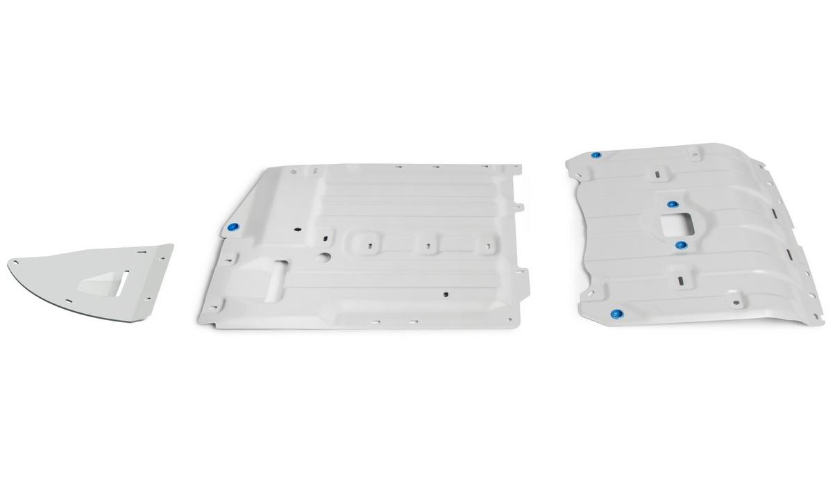 Защита радиатора, картера, КПП и РК Rival для BMW X5 G05 (xDrive 25d) 2018-н.в., штампованная, алюминий 3 мм, с крепежом, 3 части, K333.0533.1