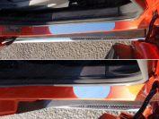 Накладки на пороги (лист зеркальный) для автомобиля Ford EcoSport 2014-