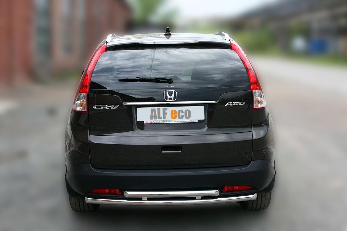 Защита задняя двойая D 50,8/50,8 для Honda CR-V(Хонда СРВ), ALFeco арт. CRV-12.04