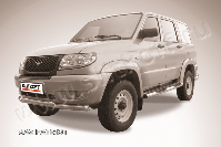 Защита переднего бампера d57+d57 двойная Uaz Patriot (2005-2014) , Slitkoff, арт. UP005