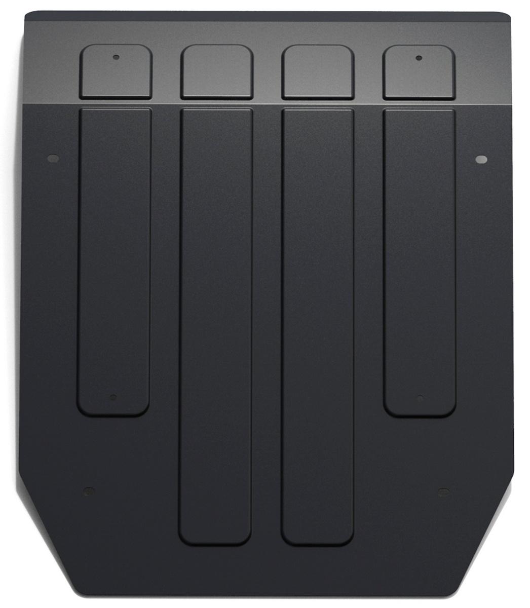 Защита картера АвтоБроня для Volkswagen Touareg I рестайлинг (V - 2.5D; 3.0D; 3.6; 4.2; 6.0) 2006-2010, штампованная, сталь 1.8 мм, с крепежом, 111.05801.1