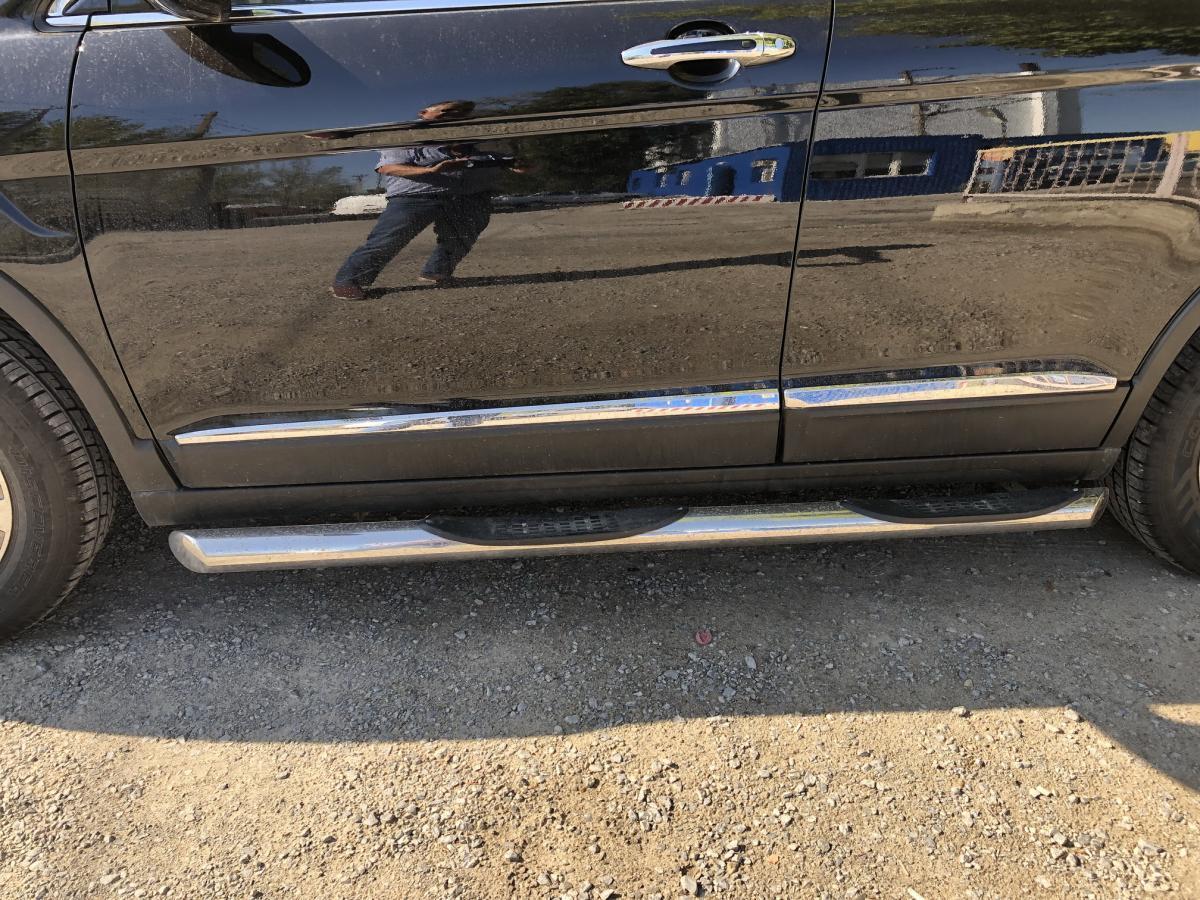 Пороги труба с проступью для автомобиля HAVAL H6 2017 арт. GWH6.17.93-1