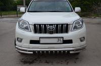 Защита переднего бампера тройная с защитой акула d60/53/42 для Toyota Land Cruiser Prado 150, TLCP150.10.06, Россия