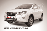 Защита переднего бампера d57+d57 двойная черная Lexus RX-350 RX-270 (2012-2015) , Slitkoff, арт. LRX35-12.003B