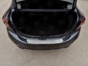 MAZDA 3 2013-2018 Накладка на задний бампер RUSSTAL (нерж., шлиф) MZ3SN-003467