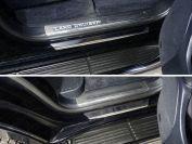 Накладки на пороги с гибом (лист зеркальный) 4шт для автомобиля Toyota Land Cruiser 200 EXECUTIVE 2016-