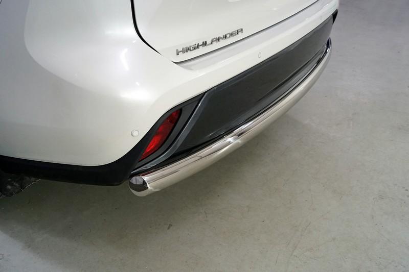 Защита задняя (овальная) 75х42 мм для автомобиля Toyota Highlander 2020- арт. TOYHIGHL20-28