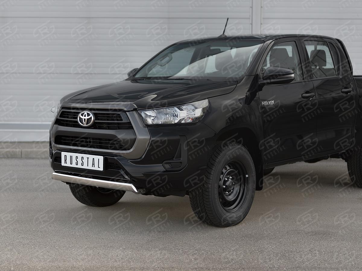 TOYOTA HILUX 2020- Защита переднего бампера d75х42 дуга THZ-003491