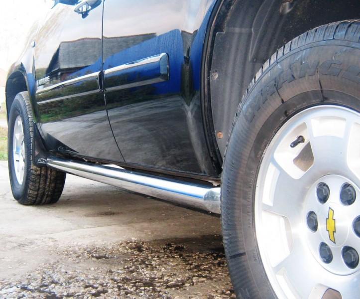 Пороги труба d76 вариант 1 для Chevrolet Tahoe, Slitkoff TCT-0006231