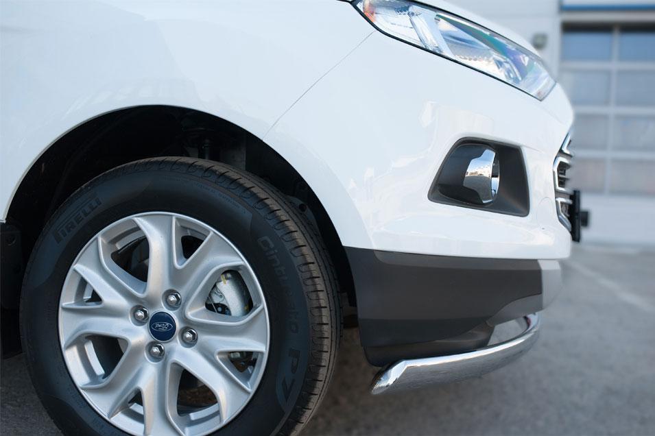 Защита переднего бампера d75х42 для Ford EcoSport 2014, Slitkoff FEZ-002055