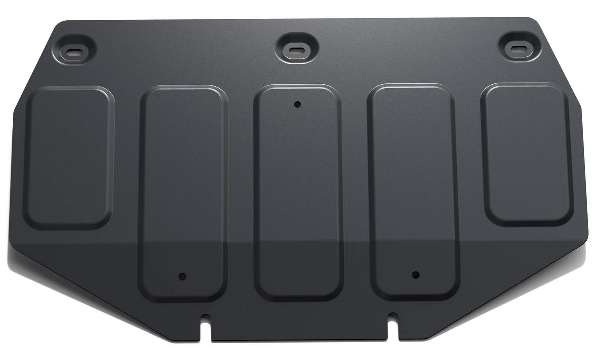 Защита картера Rival (часть 1) для Genesis G80 4WD 2017-2020, сталь 1.8 мм, с крепежом, штампованная, 111.2353.1