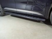 Пороги алюминиевые с пластиковой накладкой (карбон черные) 1920 мм для автомобиля Exeed VX 2.0L 4WD 2021-,TCC Тюнинг ,арт. EXEEDVX21-32BL