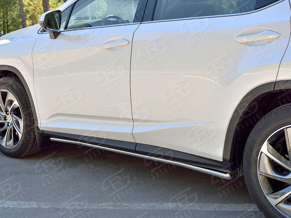 Пороги труба d42 вариант 1 для Lexus RX 200t 2015, Slitkoff LRX2T-0023691