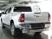 Защита заднего бампера d-53+53 для Toyota Hilux 2015, Технотек TH15_3