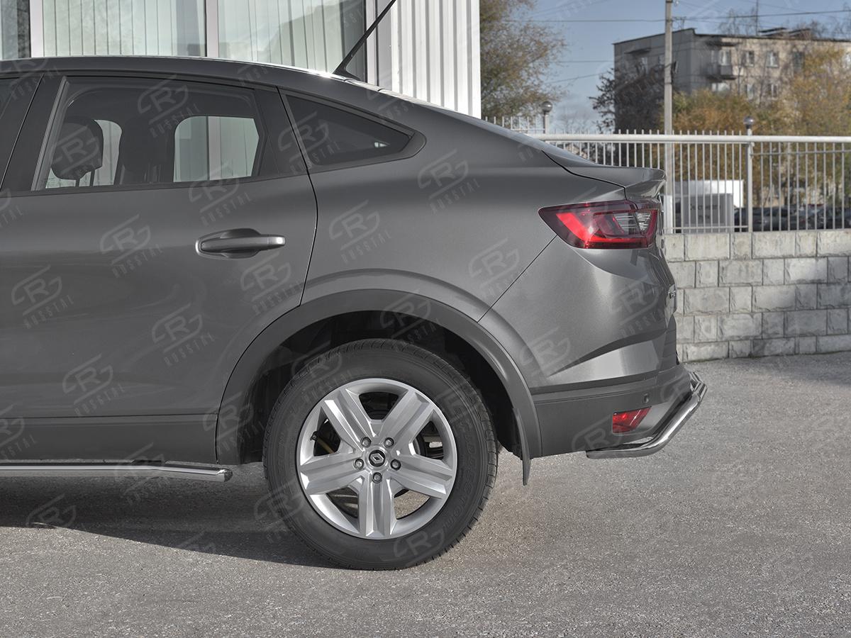 Защита заднего бампера d42 волна для автомобиля Renault Arkana арт. RARZ-003323, Slitkoff