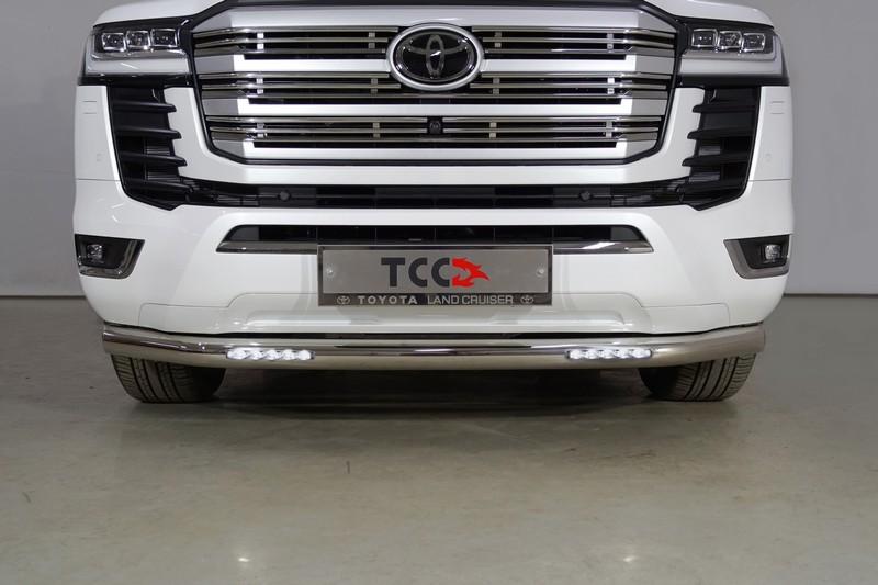 Защита передняя нижняя (с ДХО) 76,1 мм для автомобиля Toyota Land Cruiser 300 (70TH ANNIVERSARY) 2021- арт. TOYLC30021-12