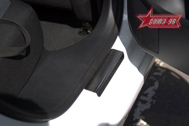 Накладки на внутренние пороги без логотипа для Peugeot 408 2012, Союз-96 P408.31.3715