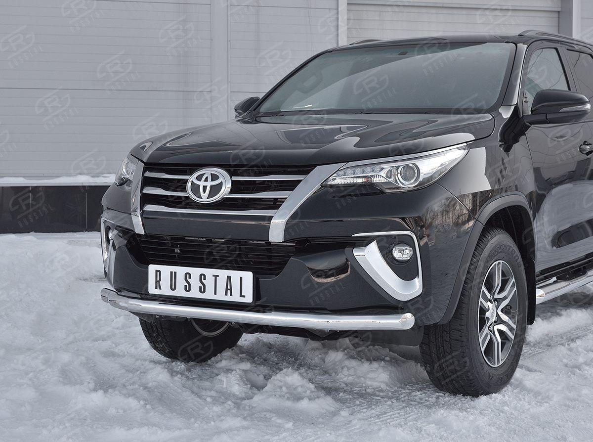 Защита переднего бампера d57 на Toyota Fortuner 2017, Slitkoff TFZ-002880
