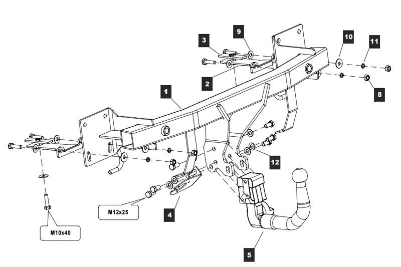 Фаркоп тсу Baltex на Mazda CX-5 12-, 12.2157.32