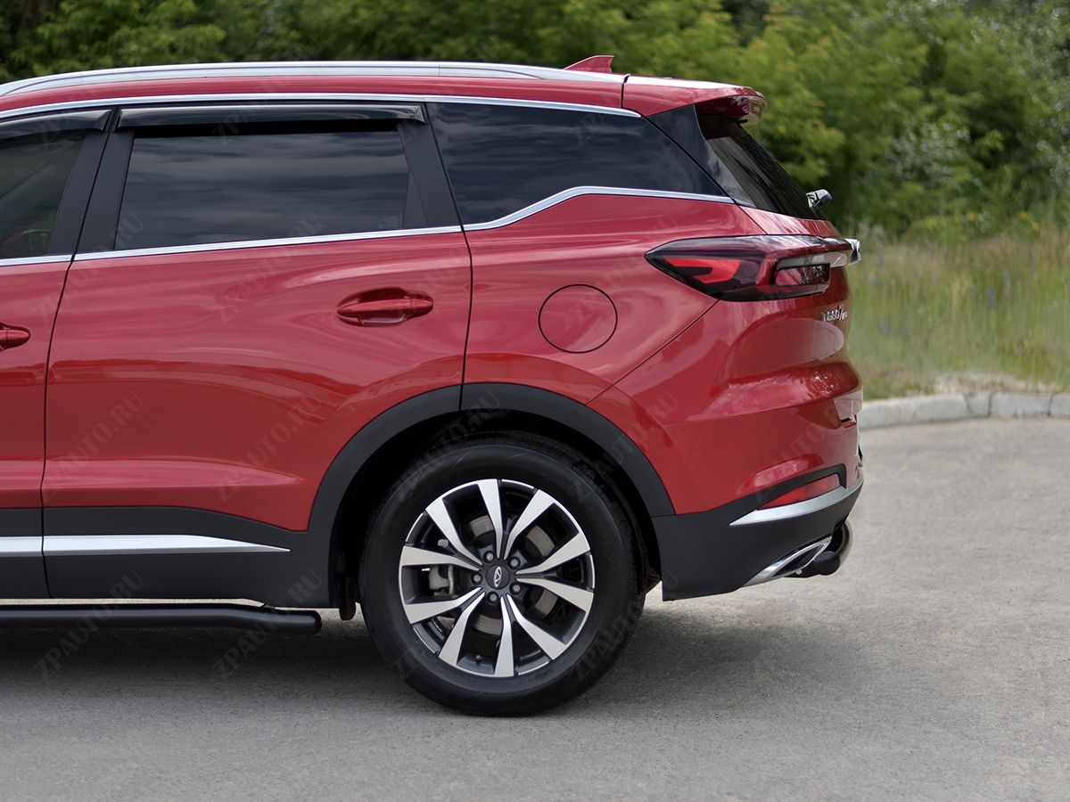 CHERY TIGGO 7 PRO 2020- Защита заднего бампера d57 дуга black CHT7Z-003877CH