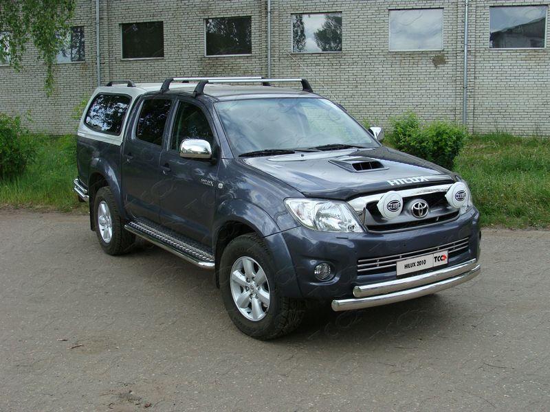 Защита передняя нижняя 75/75 мм для автомобиля Toyota Hilux 2006-2011, TCC Тюнинг TOYHILUX10-01
