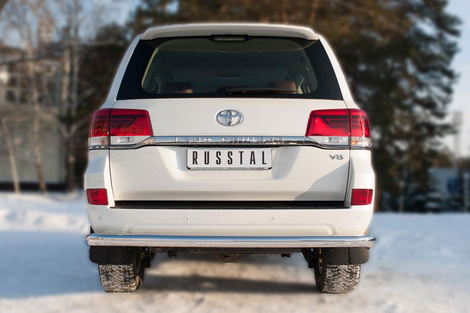 Защита заднего бампера d76 для Toyota Land Cruiser 200 2015, Slitkoff TLCZ-002168