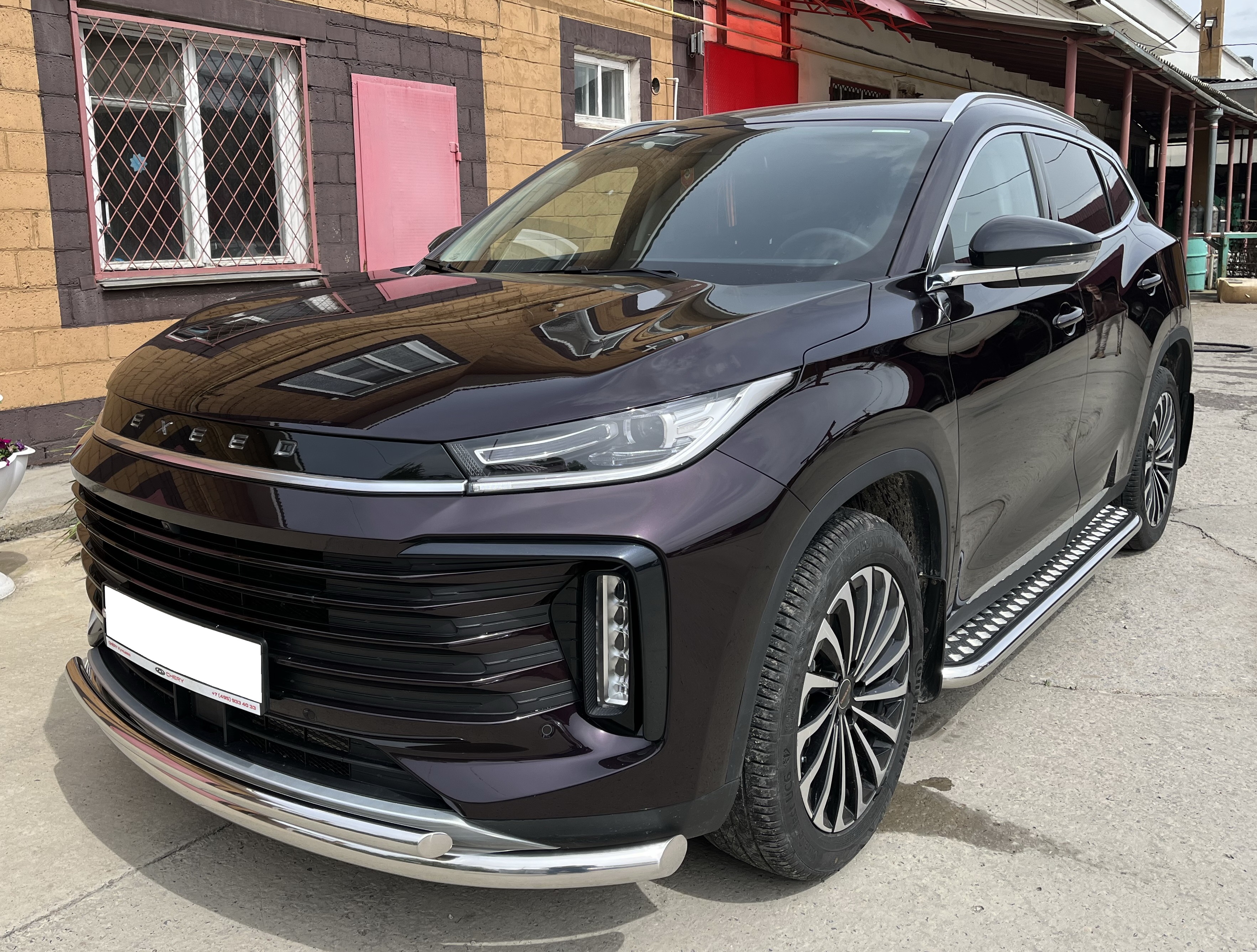 Защита переднего бампера двойная для автомобиля CHERY CheryExeed TXL 2021 арт. CHETXL.21.03