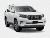TOYOTA LAND CRUISER PRADO 150 2017- Защита переднего бампера d57 секции-d57 секции+декор black LCPZ-002862CH