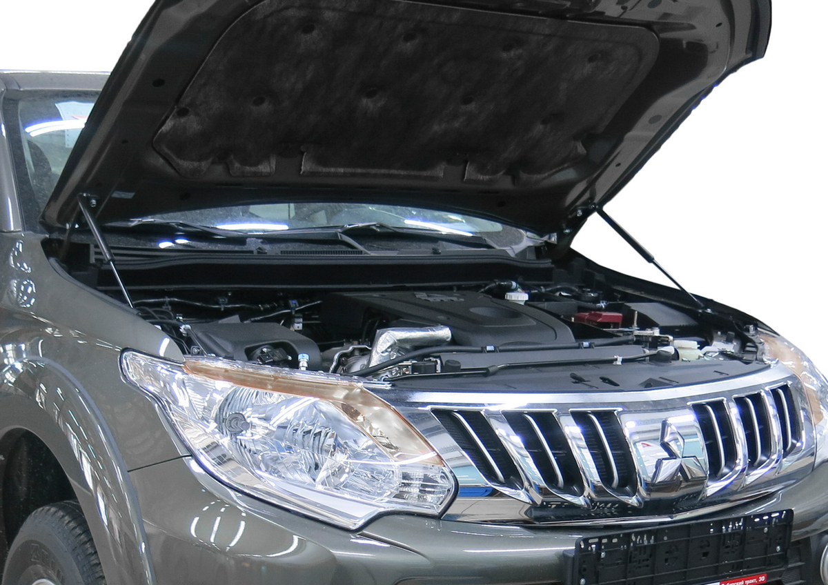 Амортизаторы капота АвтоУПОР (2 шт.) Mitsubishi L200 / Pajero Sport (2015-2019/2016-2021), Rival, арт. UMIL20021