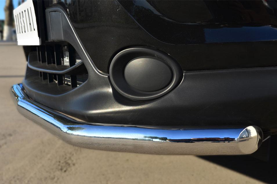 Защита переднего бампера d57 для Nissan Qashqai 2014, Slitkoff NQQZ-001786