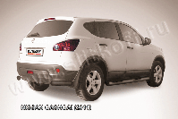 Уголки d57 черные Nissan Qashqai (2010-2013) , Slitkoff, арт. NIQ11-011B