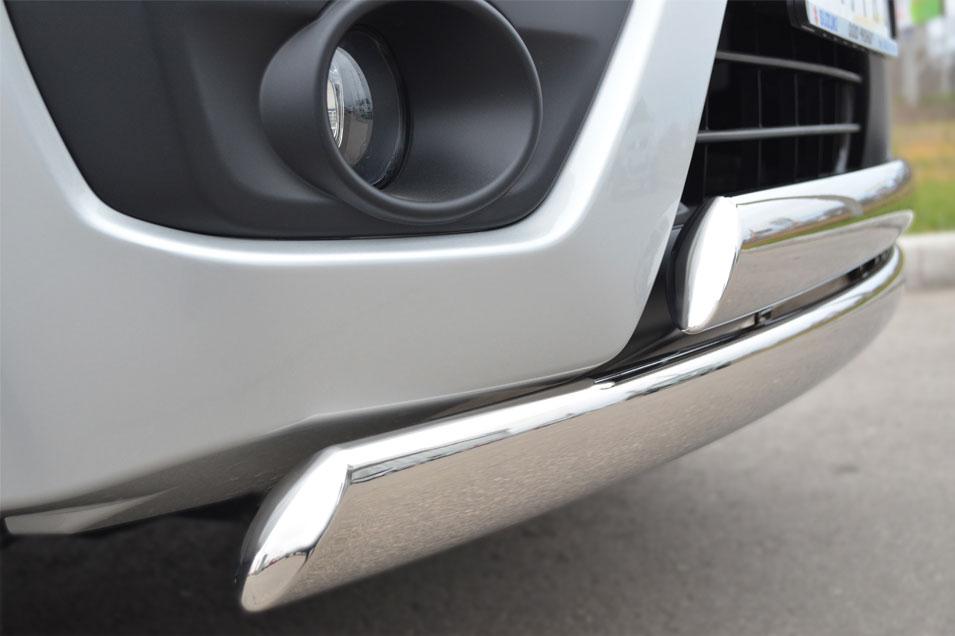 Защита переднего бампера d75x42 овал для Suzuki Grand Vitara 3d 2012, Slitkoff SV3Z-001106