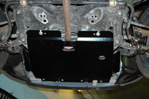 Защита картера и КПП для PEUGEOT 206 хэтчбек 1998 - 2006, V-1,1;1,4;1,6;2,0;1,4D;1,6D;1,9D, Sheriff, сталь 2,0 мм, арт. 17.0244