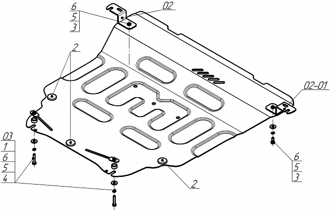 Защита стальная Мотодор (Двигатель, Коробка переключения передач), 2 мм,  Toyota Raize  2019- арт. 72512