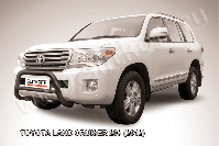 Кенгурятник d76 низкий черный Toyota Land Cruiser 200 (2012-2015) , Slitkoff, арт. TLC2-12-011B