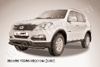 Защита переднего бампера d76 черная SsangYong Rexton (2012-2017) , Slitkoff, арт. SSRN002B