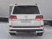 Защита заднего бампера уголки d57/42 на Toyota Land Cruiser 200 2017 Excalibur, Slitkoff TLCZ-002912