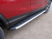 Пороги алюминиевые с пластиковой накладкой (1820 из 2-х мест) для автомобиля Nissan Qashqai+2 2010-2013, TCC Тюнинг NISQASH210-09AL