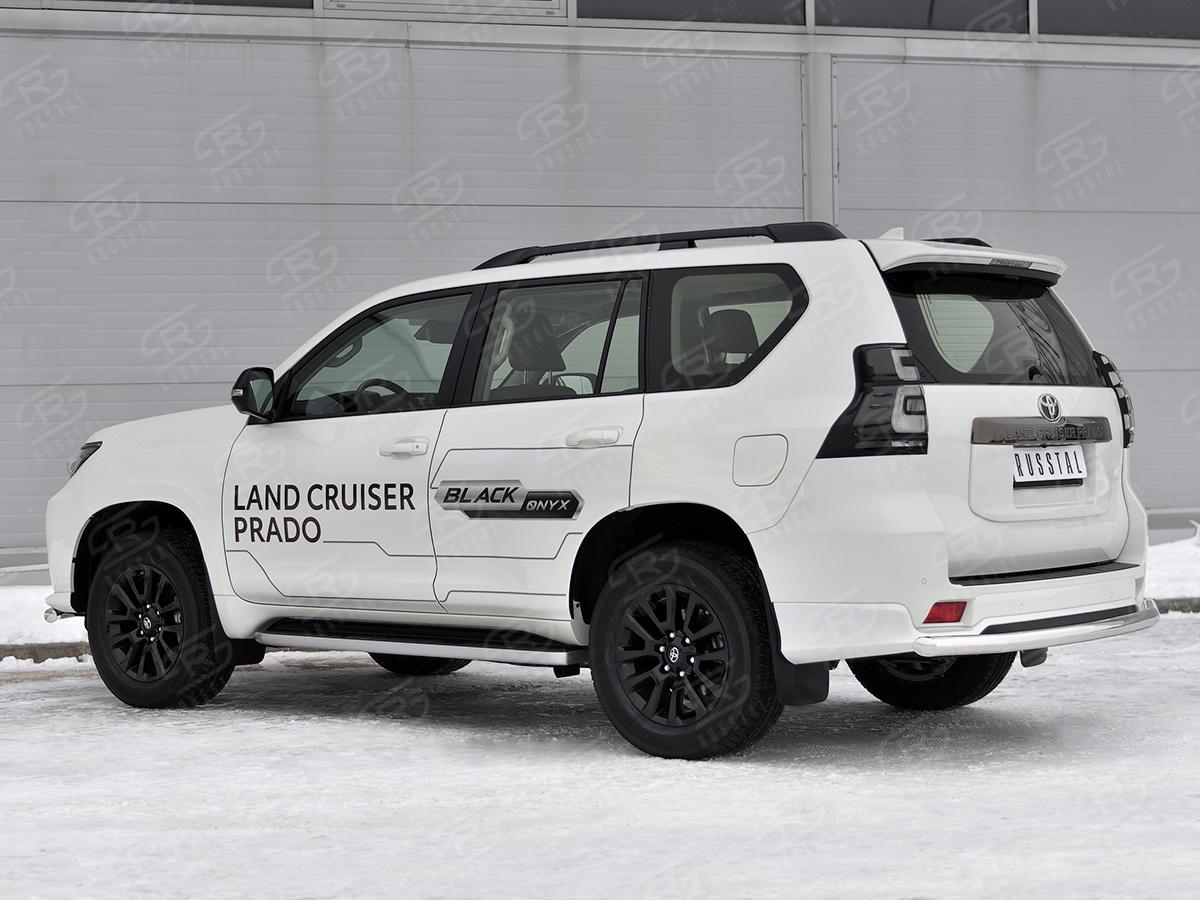 TOYOTA LC PRADO 150 BLACK ONYX 2020- Защита заднего бампера d57 секции(укороченная) LCPZ-003553